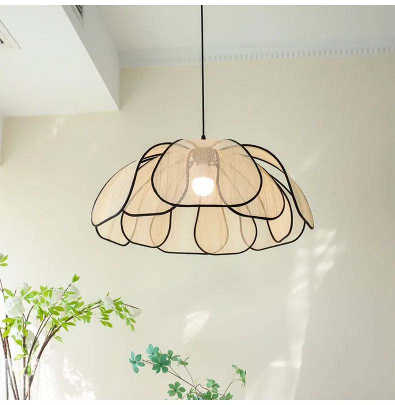 Vintage Style Hand-Woven Lotus Chandelier