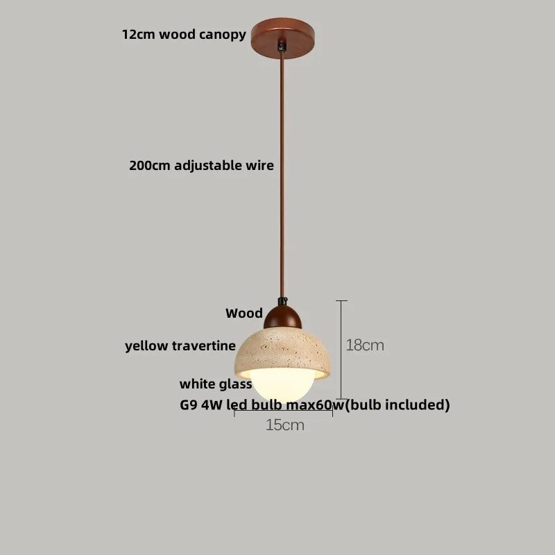 Travertine LED Pendant Lights