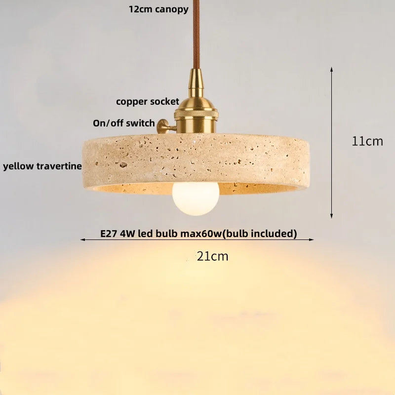 Travertine LED Pendant Lights