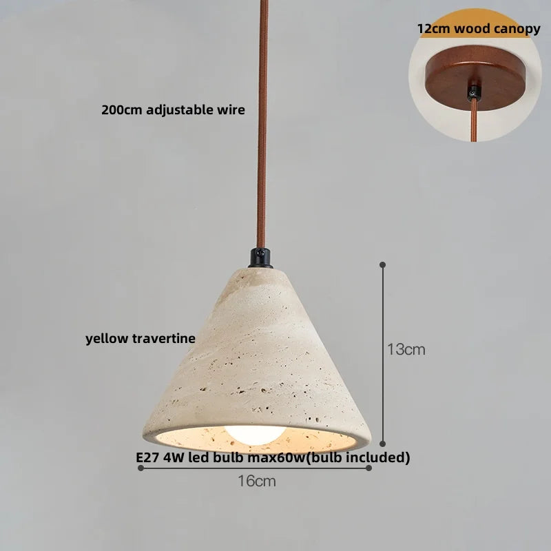 Travertine LED Pendant Lights