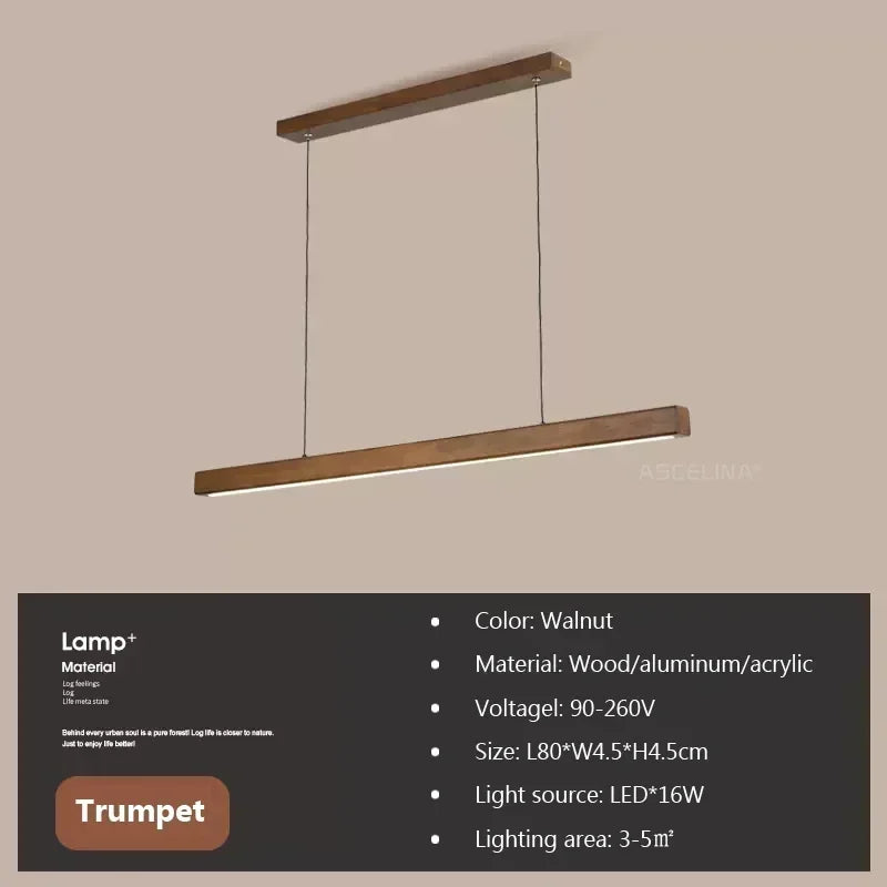 Modern LED Pendant Light Wood