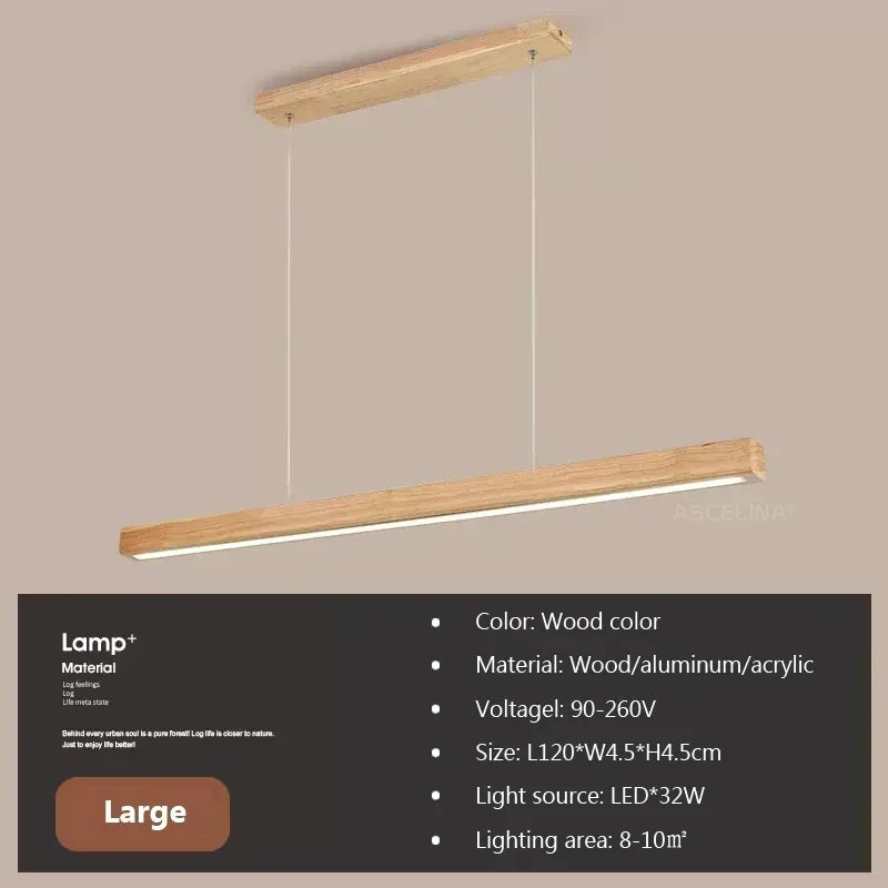 Modern LED Pendant Light Wood