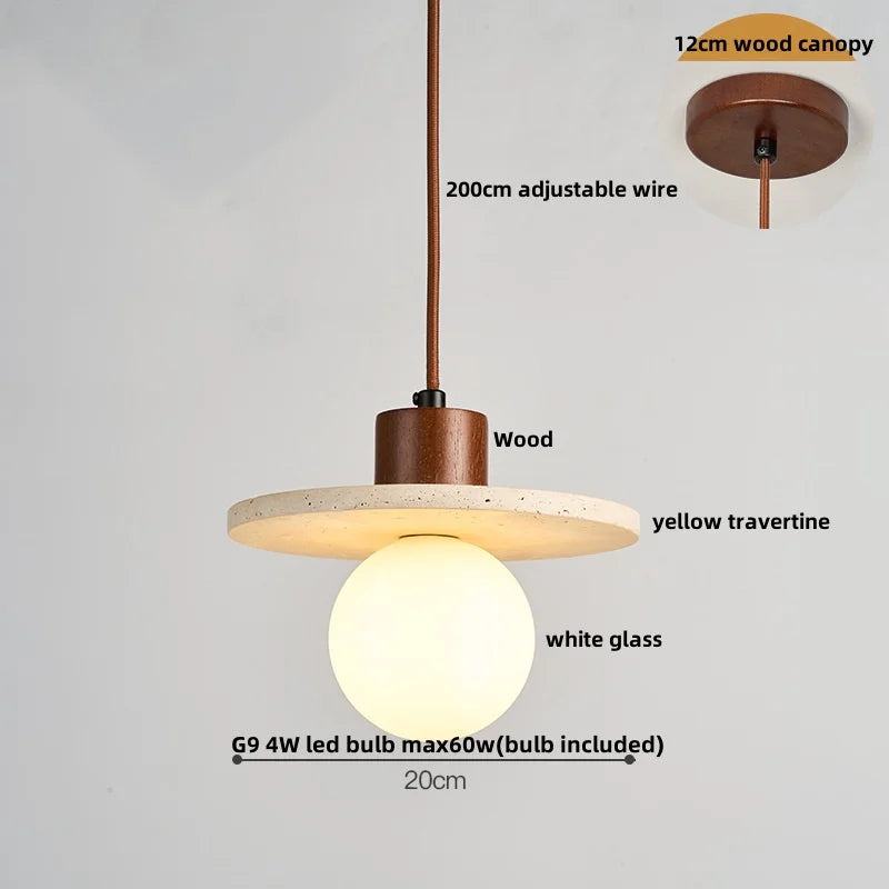Travertine LED Pendant Lights