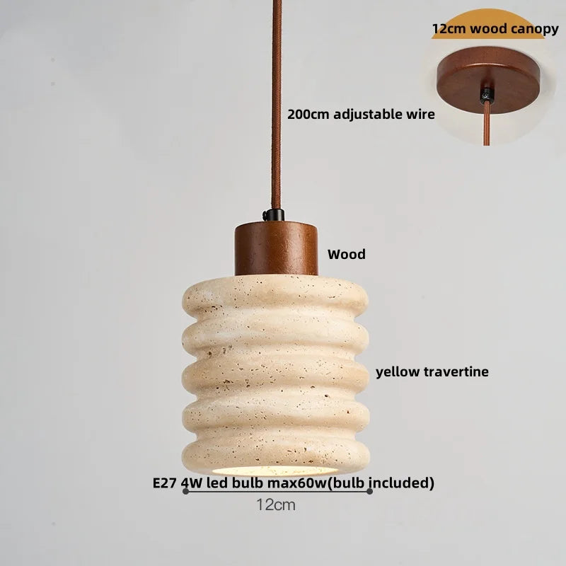 Travertine LED Pendant Lights