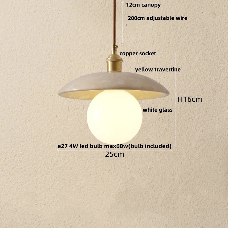 Travertine LED Pendant Lights
