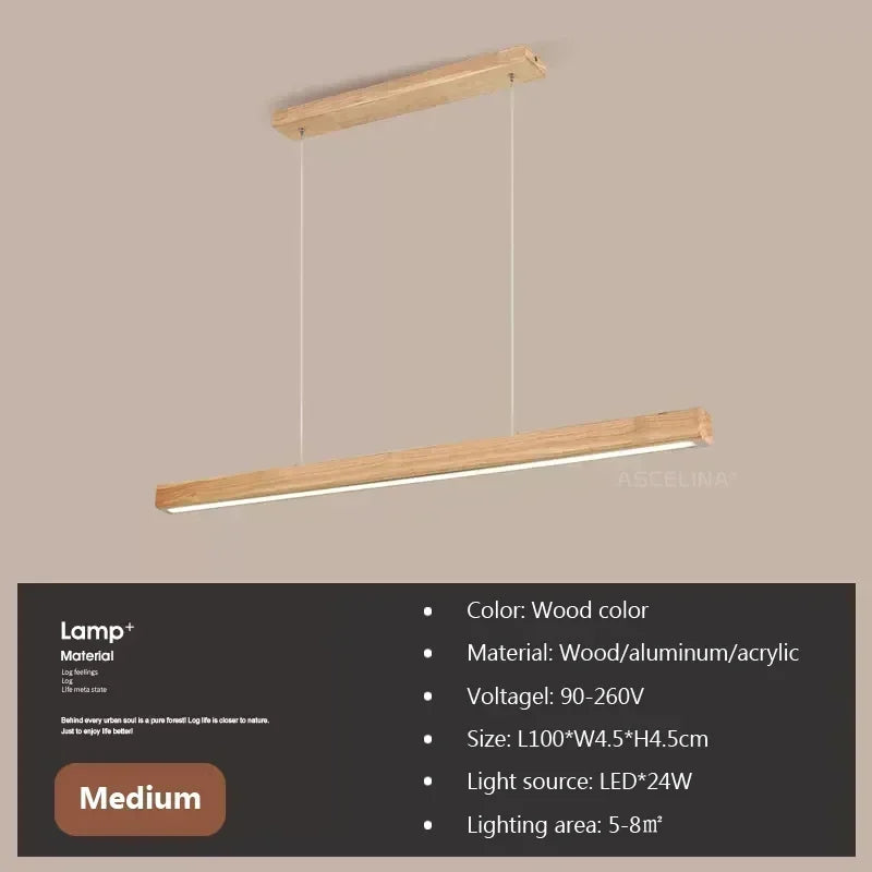 Modern LED Pendant Light Wood