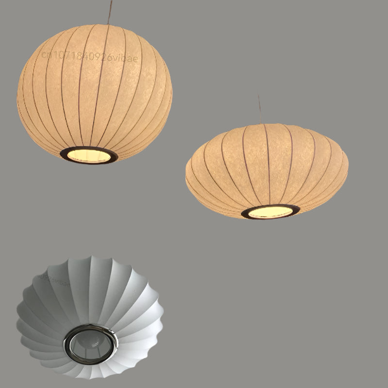 Japanese Style Silk Pendant Light