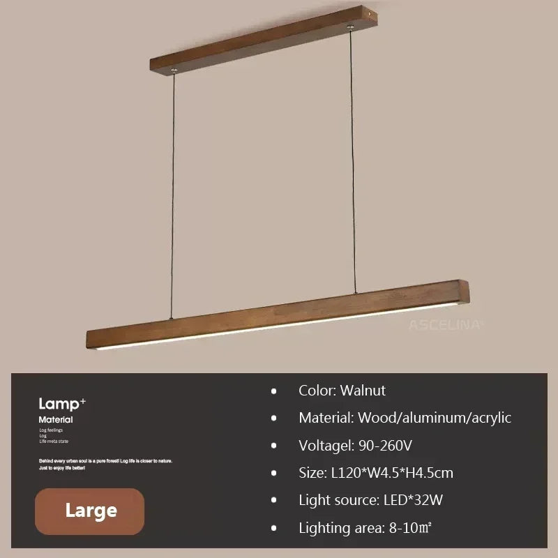 Modern LED Pendant Light Wood