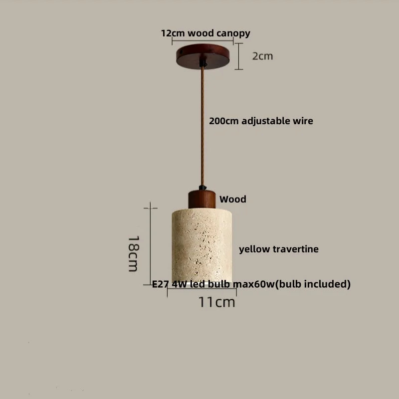Travertine LED Pendant Lights