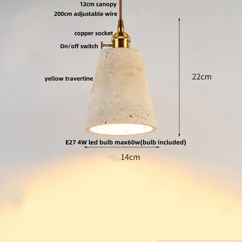 Travertine LED Pendant Lights