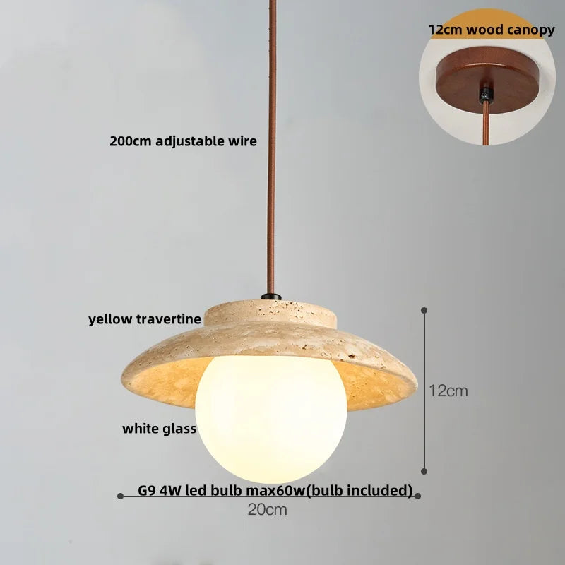 Travertine LED Pendant Lights
