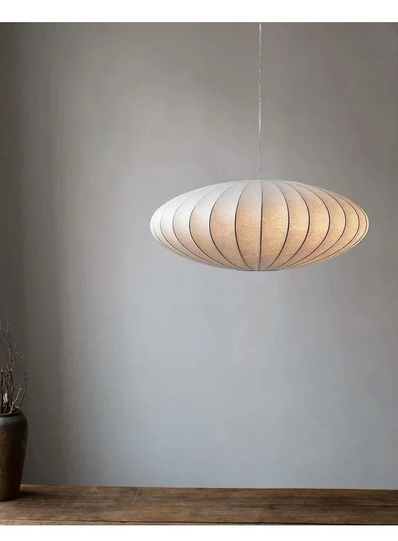 Japanese Style Silk Pendant Light