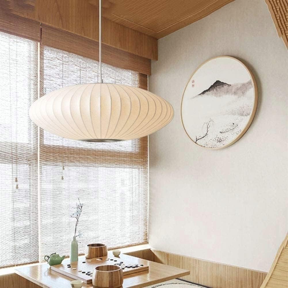 Japanese Style Silk Pendant Light