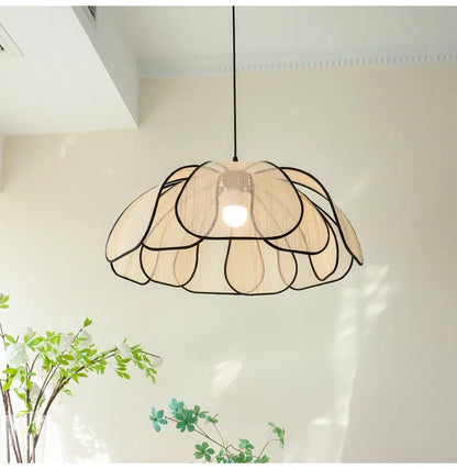 Vintage Style Hand-Woven Lotus Chandelier