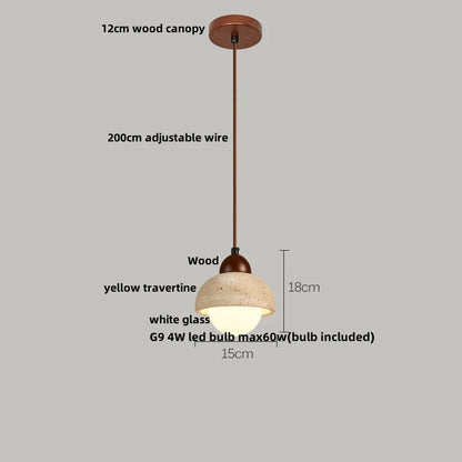 Travertine LED Pendant Lights