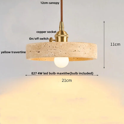 Travertine LED Pendant Lights