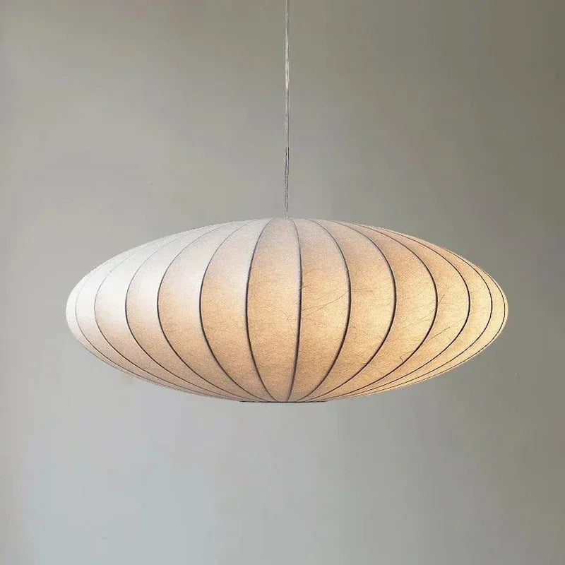 Japanese Style Silk Pendant Light