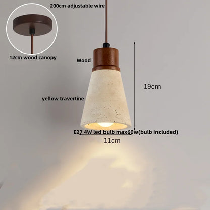 Travertine LED Pendant Lights