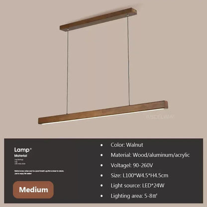 Modern LED Pendant Light Wood