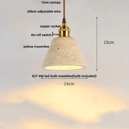 Travertine LED Pendant Lights