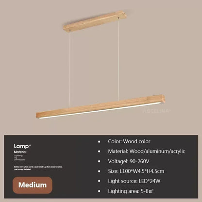 Modern LED Pendant Light Wood